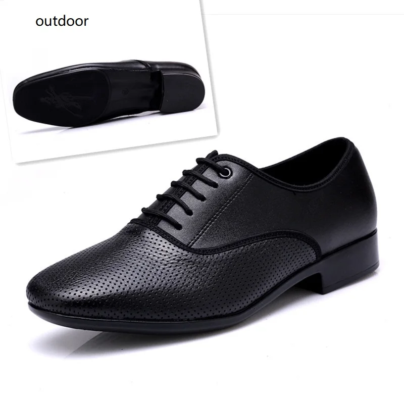 Sports Shoes Adult Dance Leather Men Shoes Dance Teacher Modern Square Dancing Shoes Perforated Shoes Gigolo sneakers