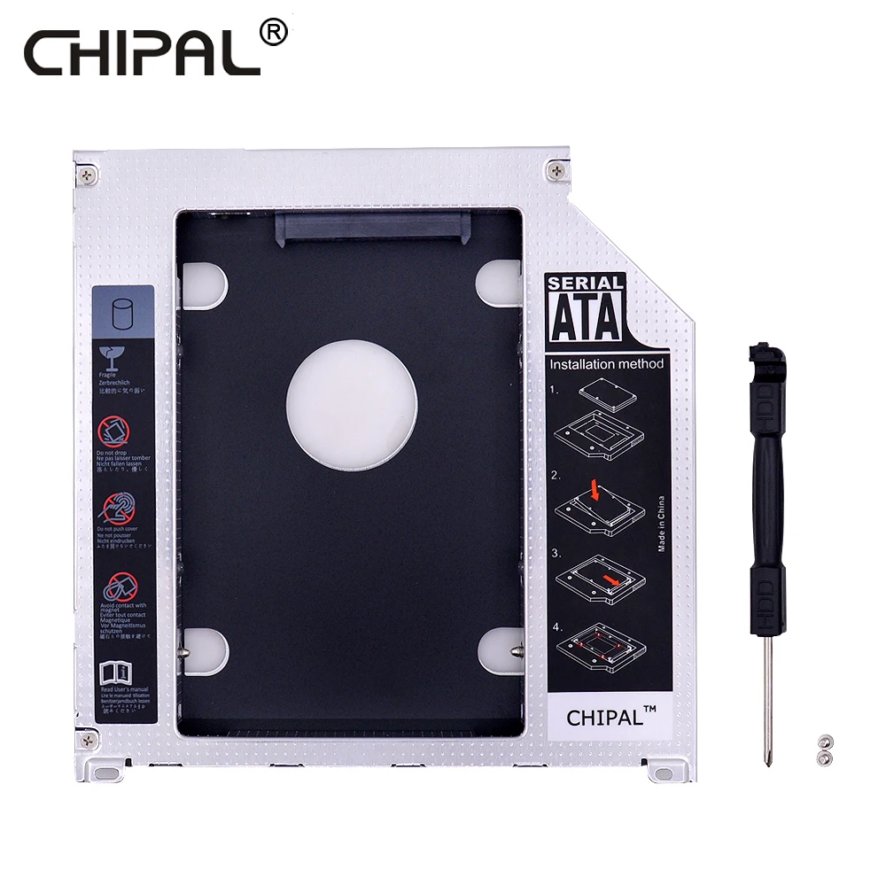 CHIPAL алюминия 9 5 мм 2nd HDD Caddy SATA 3 0 2 корпус SSD для Apple Macbook Pro Air 13 &quot15&quot 17 &quotDVD/CD ROM