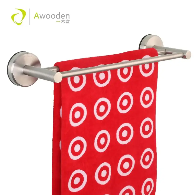 

Awooden 24" 60CM double towel rail SUS304 stainless steel brushed finish bathroom hardware bathroom accessories shower organizer