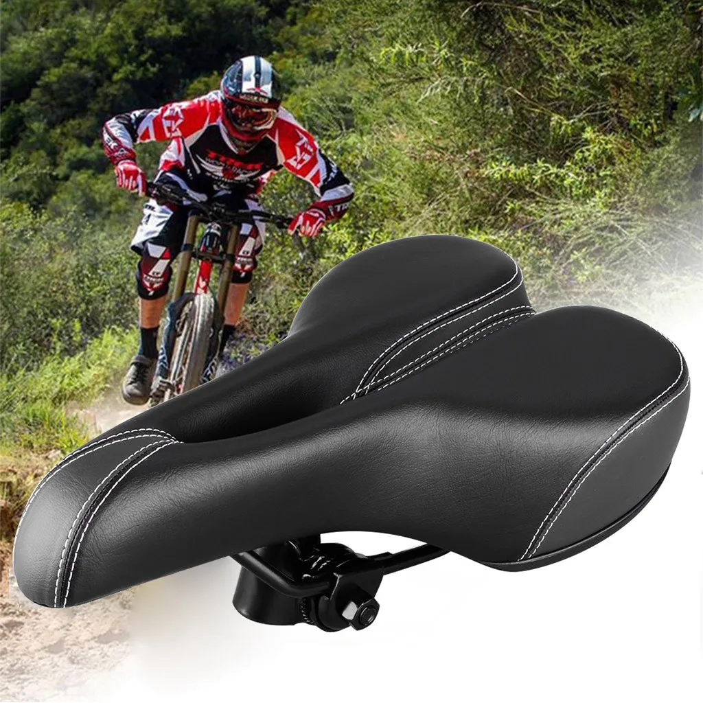 2019 Comfort Wide Big Bum Bike Bicycle Gel Cruiser Extra Sporty Soft Pad Saddle Seat saddle Thicken bicycle | Спорт и развлечения