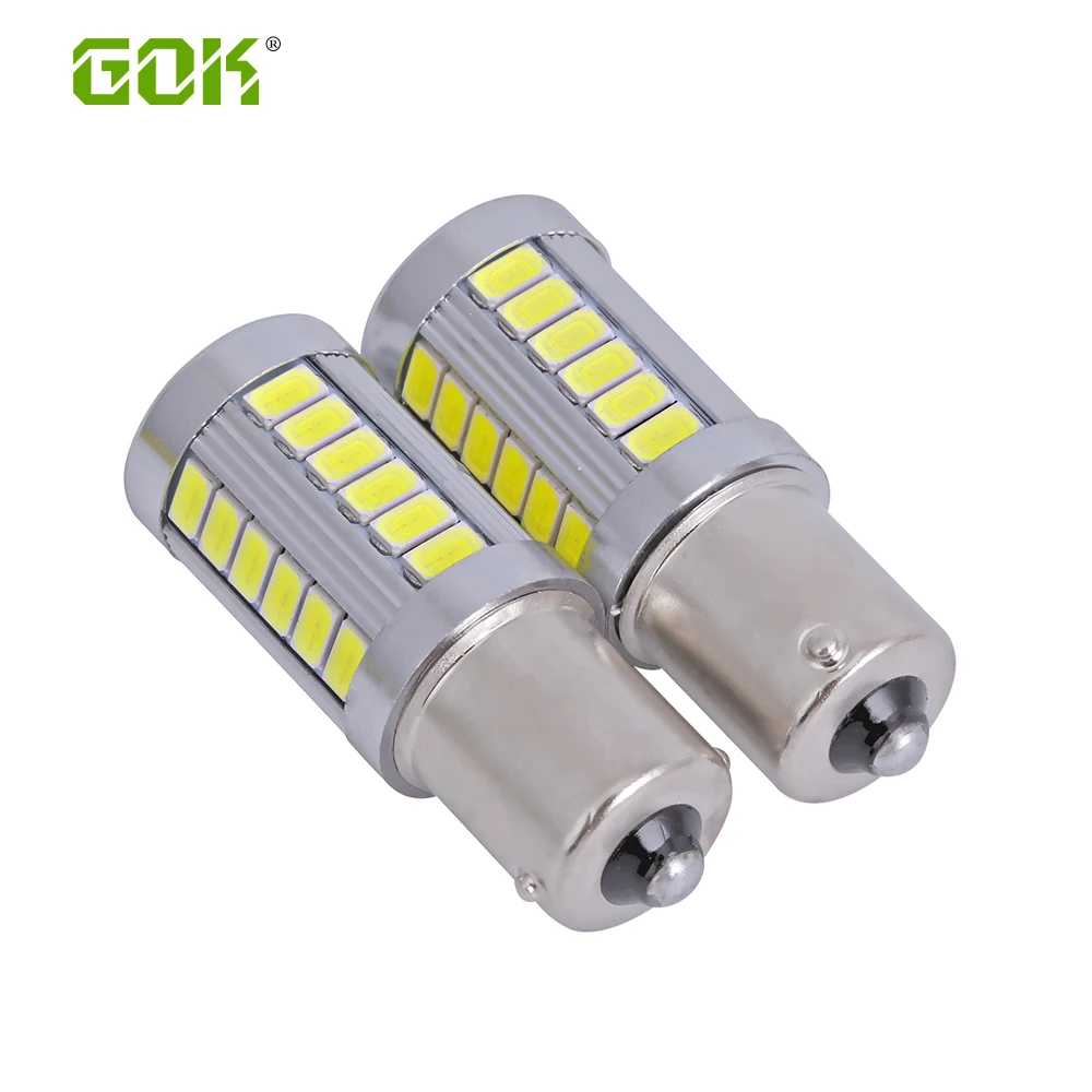 10 x Ba15s светодиодный 1156 33SMD 5630 BAY15D 33 ные белые лампы 12 В с верхним объективом