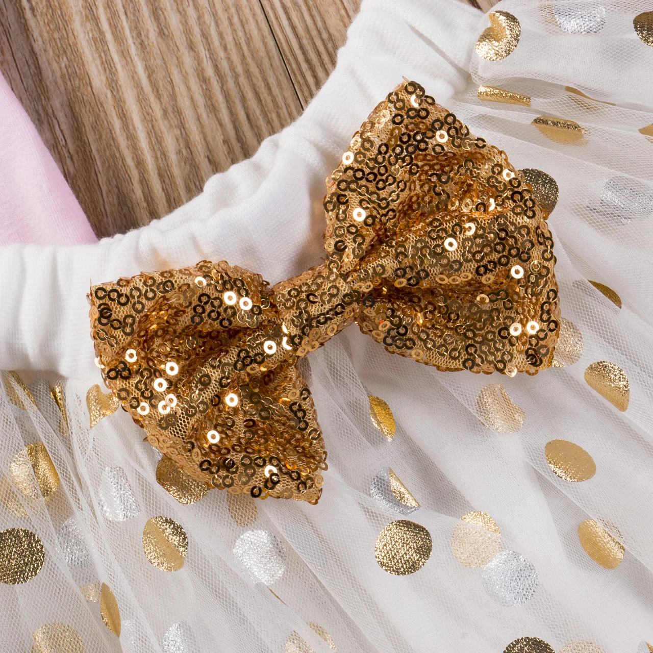 Новый милый комплект летней одежды для детей 2 шт. футболка без рукавов в горошек