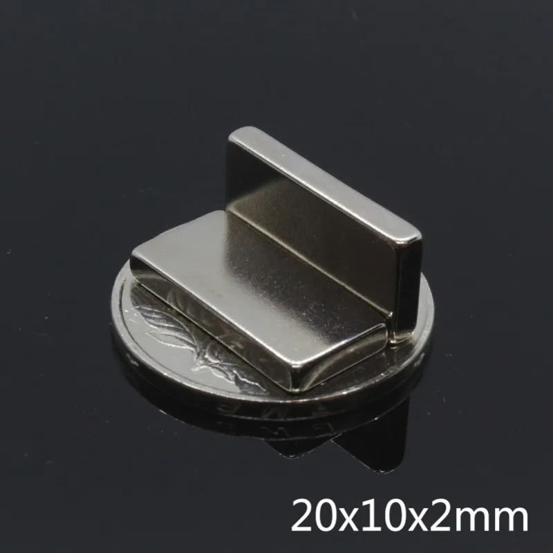 20 шт. Высокое качество 20x10x2 мм супер сильный Нео неодимовый магнит 20x10x2, NdFeB магнит 20*10*2 мм, тонкий диск
