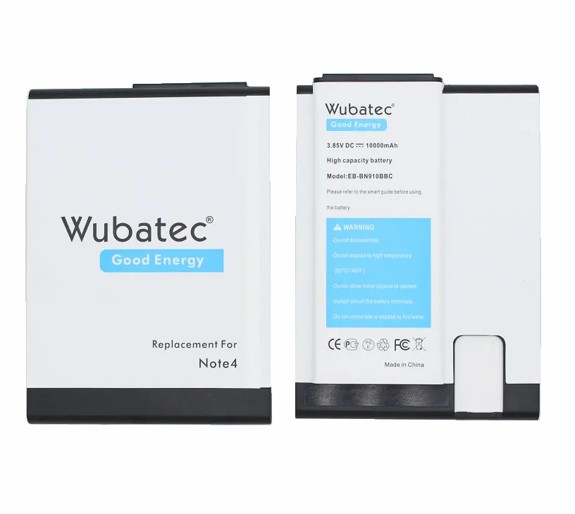 Wubatec 1x Note 4 Аккумулятор NFC 10000 мАч для samsung Galaxy Note4 N910F N910C N910V N910T N910G+ чехол EB-BN910BBE на Батарея