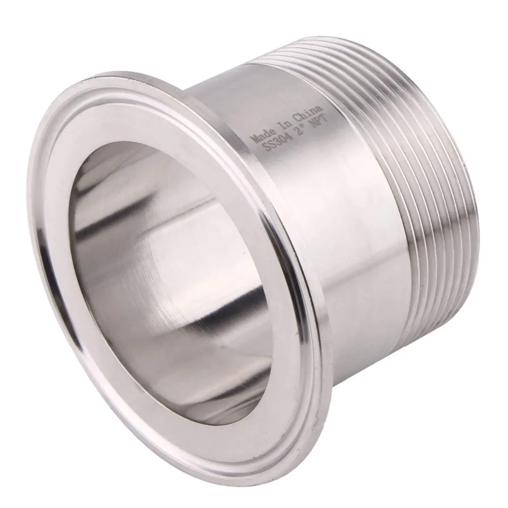 2 &quotDN50 NPT Мужской резьбовой санитарно-трубный фитинг санитарная быстрая