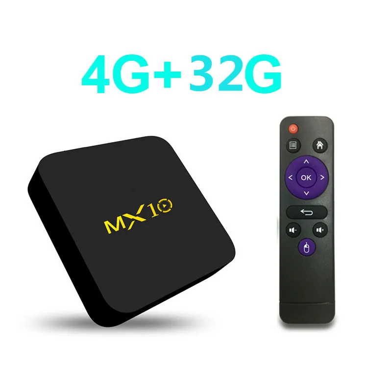 4G32G MX10 Android tv Box RK3328 4K tv Box Android 8,1/9,0 USB3.0 4 ГБ 32 ГБ 64 Гб Miracast WiFi HD медиаплеер для Smart tv PK T9 - Цвет: 4G32G