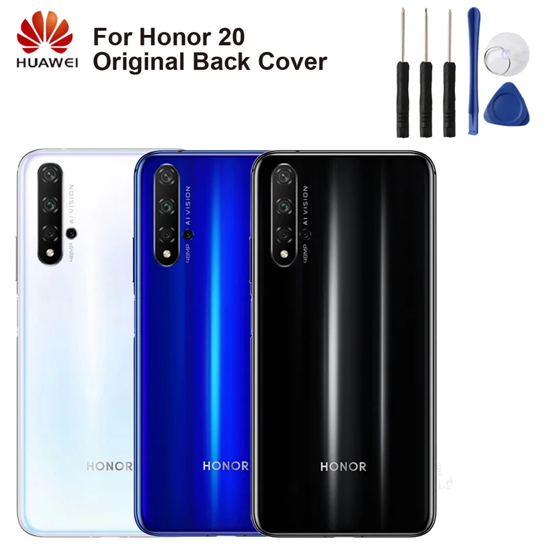 Чехол на заднюю панель huawei, чехол на заднюю батарею для huawei Honor 20, Honor20, чехол на заднюю панель со стеклом