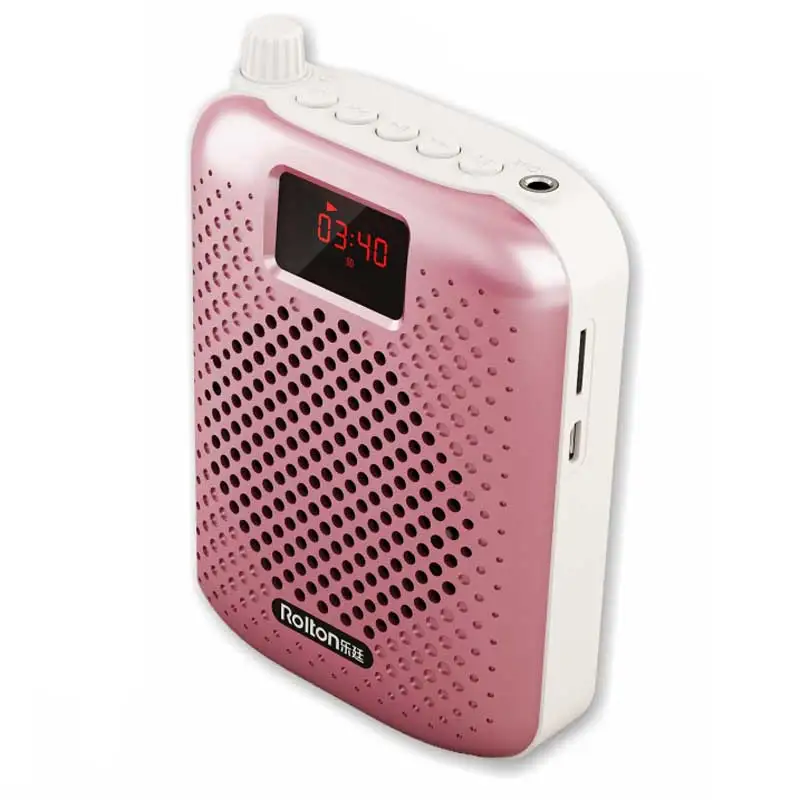 Rolton K500 Bluetooth динамик, микрофон, усилитель голоса, усилитель для Мегафона, динамик для продвижения по продажам, учебное руководство - Цвет: Розовый