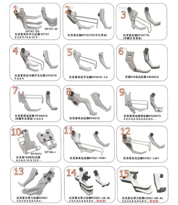 Япония KP367N 49558CD KP269LN 5 8 мм 6 0 KP467Q ноги для швейные машины Durkopp Adler прогулочная Foo | Дом