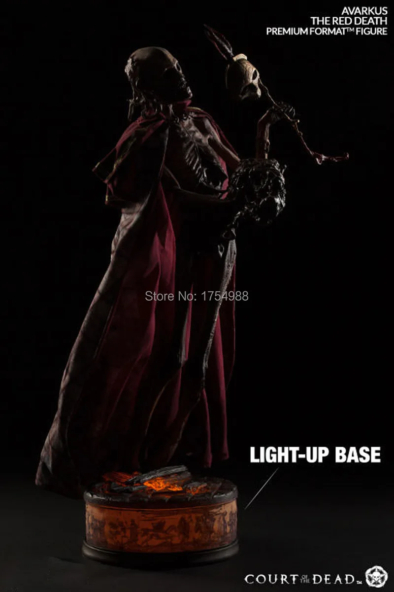 Хэллоуин искусственная красная череп смерти ужасная статуя для двора пасхальное