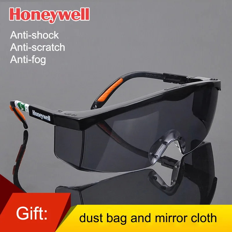 Black gray Honeywell защитные очки пескостойкие ударопрочные очки для защиты глаз для верховой езды рабочие пылезащитные ветрозащитные защитные очки - Цвет: Black gray