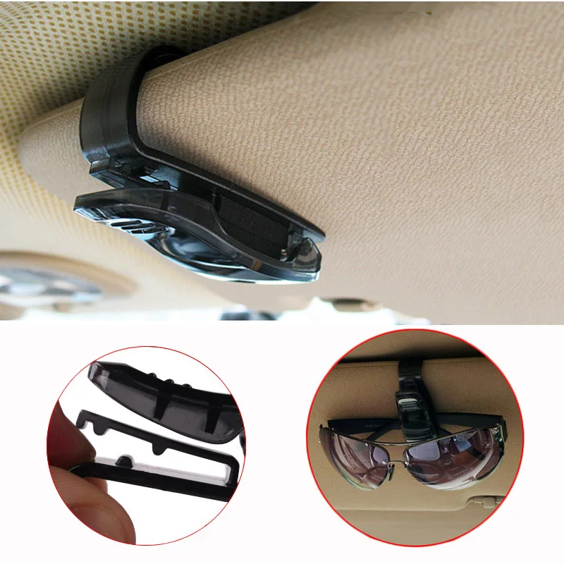 Черный Автомобильный зажим для солнцезащитных очков держатель Visoir карта ручка