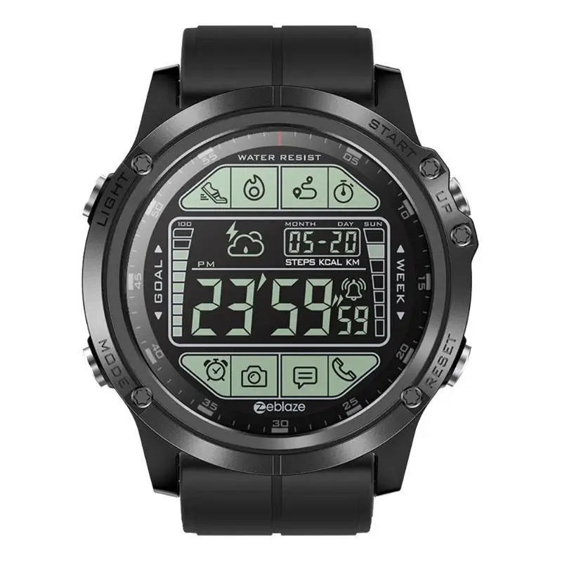 A Zeblaze VIBE 3S умные часы 50 м водонепроницаемые 2 года длительное время ожидания спортивные Шагомер в реальном времени погода шаг отслеживание Смарт-часы - Цвет: A