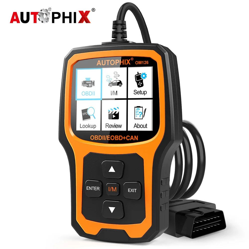 Autophix OM126 OBD2 сканер считыватель кода двигателя Поддержка 8 языков 46 производители
