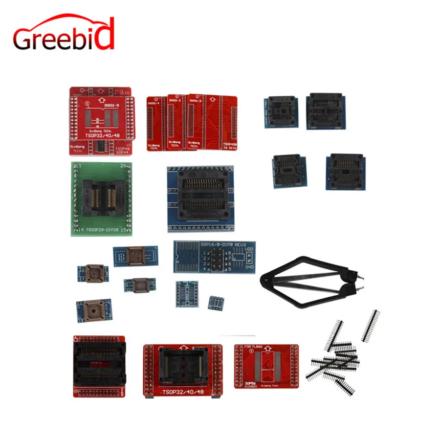 Полный комплект 21 шт. адаптеры для розеток Super Mini Pro TL866A/TL866CS EEPROM тюнинг