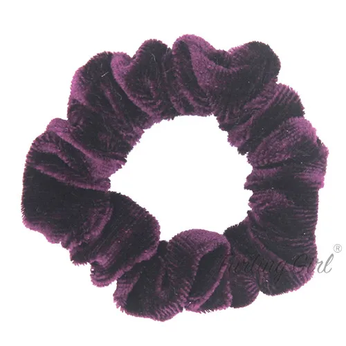 Purple Набор из 10 шт. корейских бархатных резинок для волос, держатель для конского хвоста, эластичные резинки для волос для женщин, аксессуары для волос - Цвет: Purple
