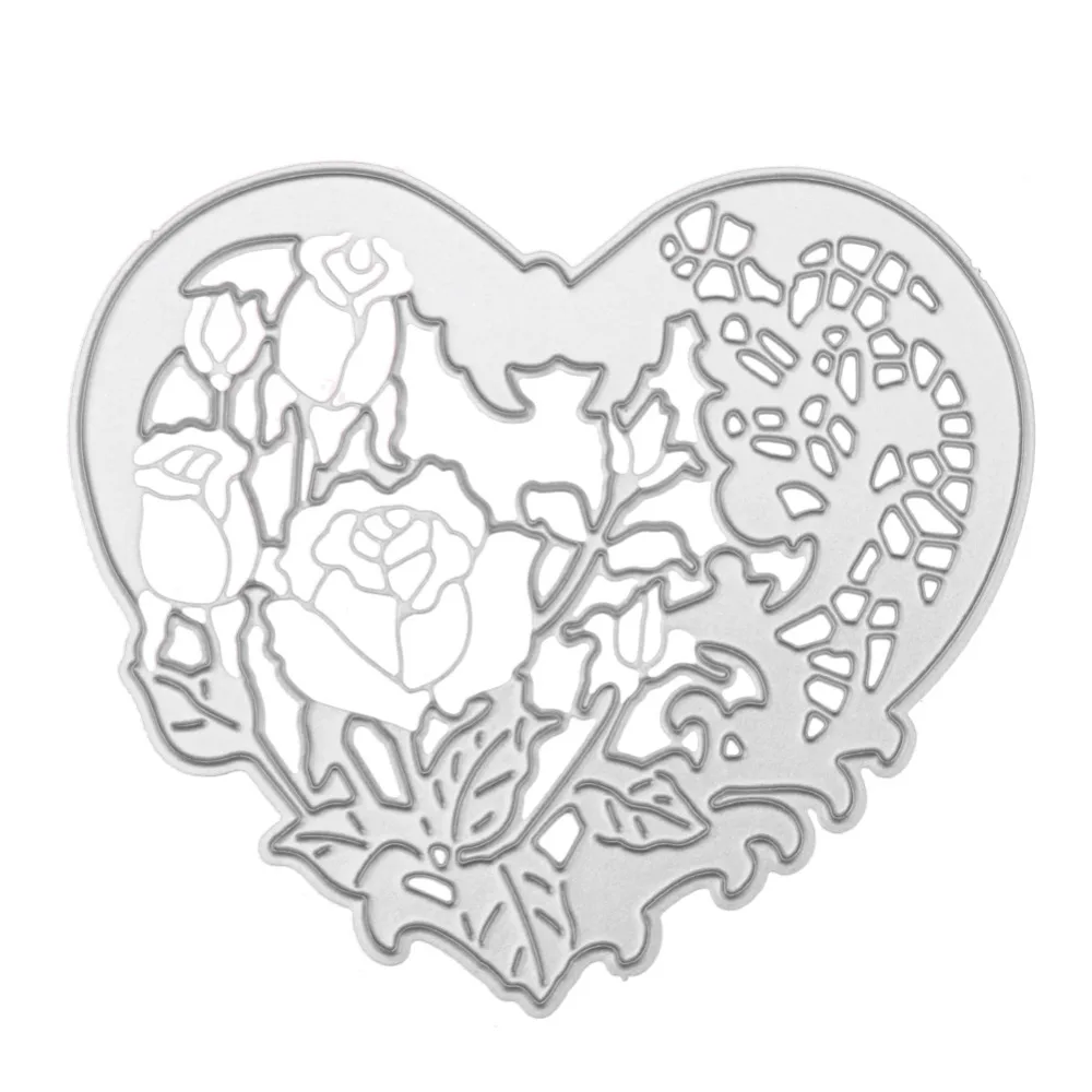 

New Flower Heart Metal Cutting Dies Stencil for DIY Scrapbooking Photo Album Embossing Paper Cards Decorative Crafts Die Cuts