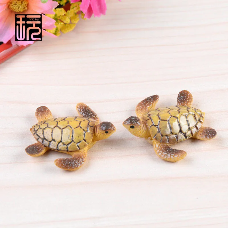 Искусственная мини-Морская модель черепахи полимерные фигурки сказочные