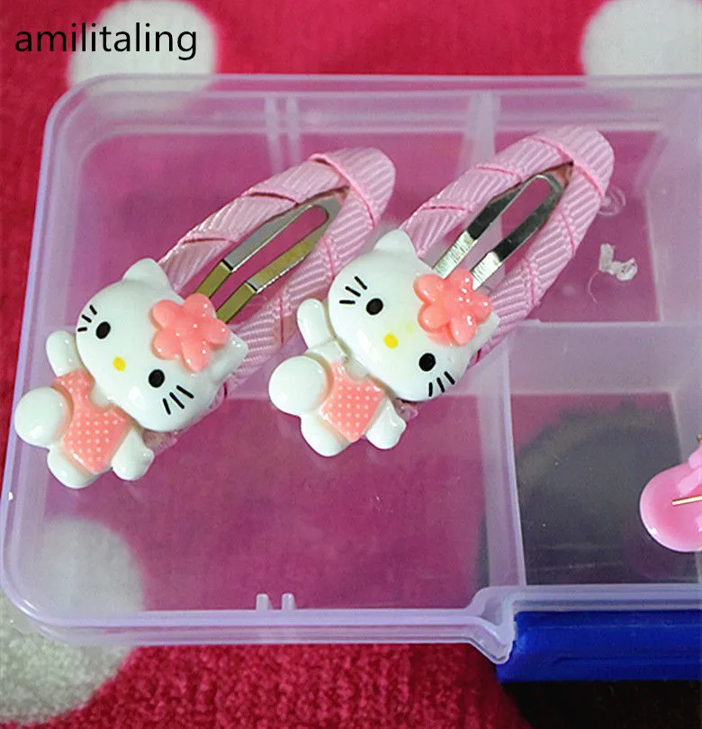 10 шт. в комплекте новый держатель для волос с чехлом коробкой Hello kitty девочек yey