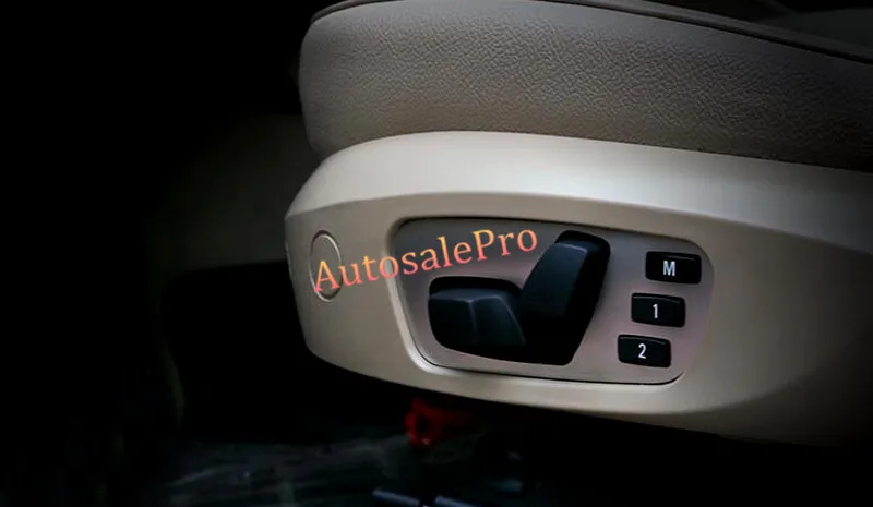 

left hand drive cars For BMW X1 E84 2009 - 2015 2pcs Stainless Car Seat Adjustment Switch Button Decorative Frame Cover