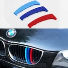 3D M Стайлинг Спортивная передняя решетка накладки на решетку наклейки для 2003-2011 BMW 1 серии E87 E81 E82 E88 116i 118i 120i 130i