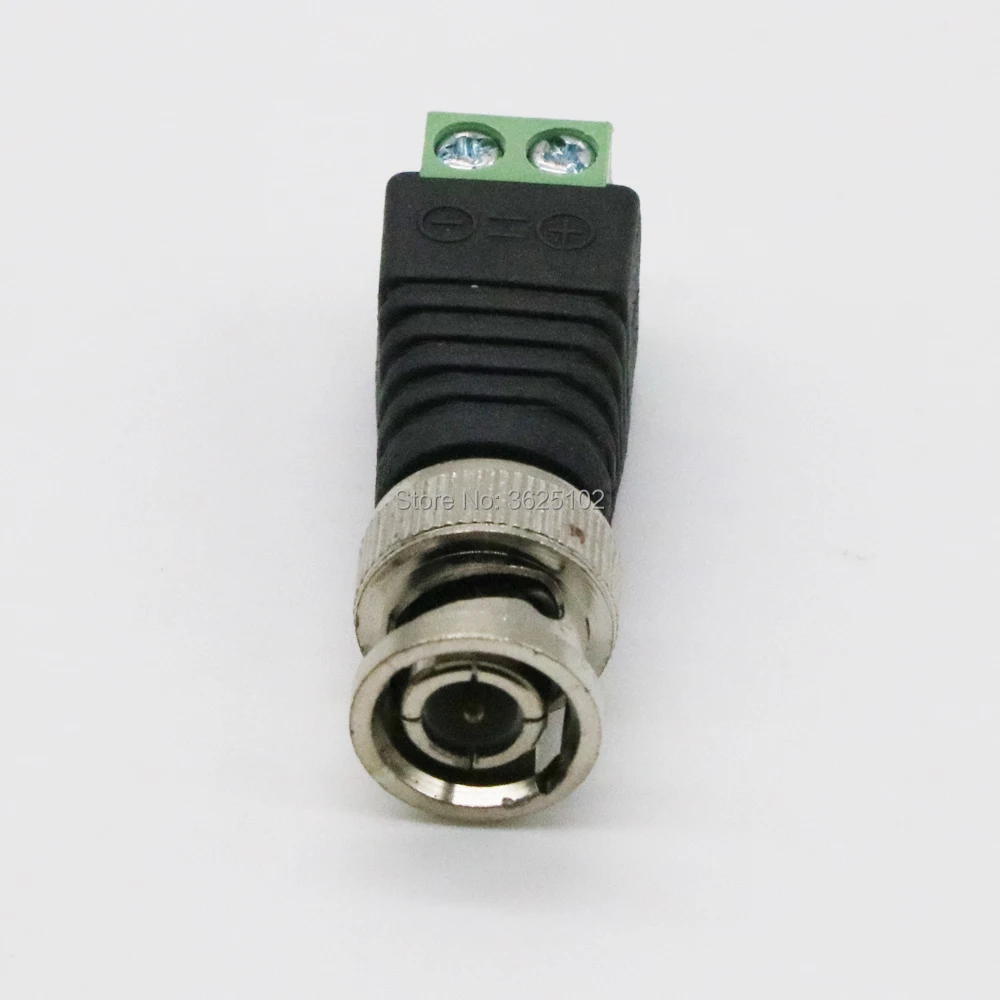 2 шт./лот Mini Coax BNC коннектор UTP Video Balun Plug DC адаптер для камеры видеонаблюдения