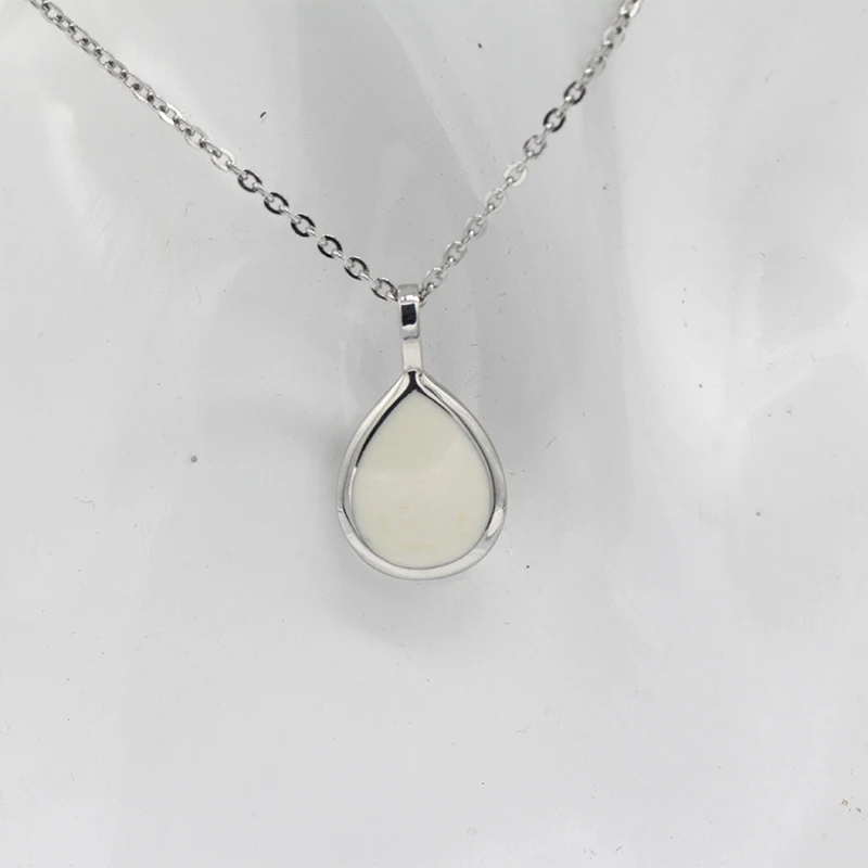 Нержавеющая сталь Эмаль капли воды кулон ожерелье многоцветный эмаль Европа