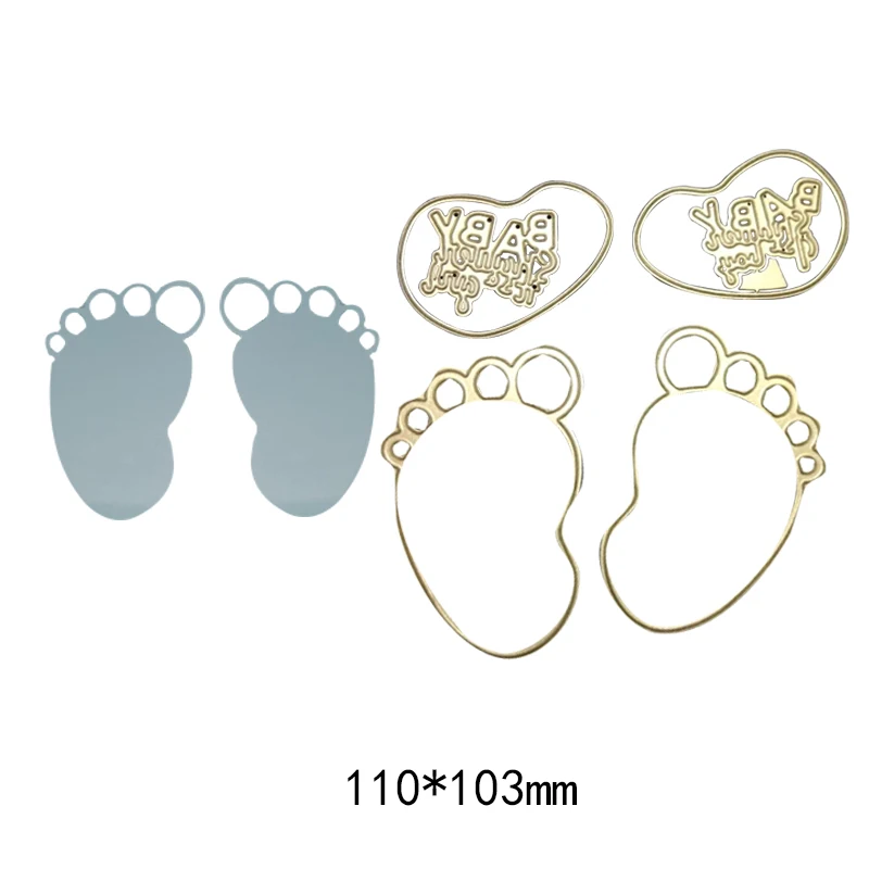 

DIY metal cutting dies Scrapbooking cute Human Figure Baby foots Stencil Craft die cut paper card Embossing photo ablum