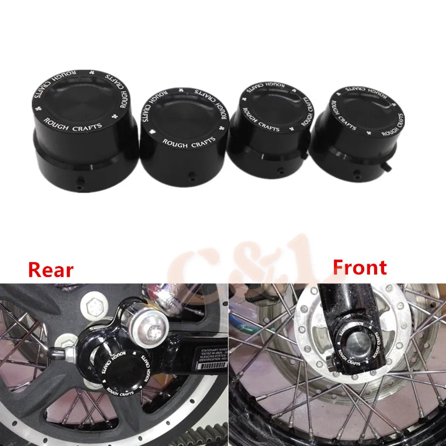 Мотоцикл черный CNC алюминиевый RC Передний + задний мост Крышка Гайка для Harley Sportster