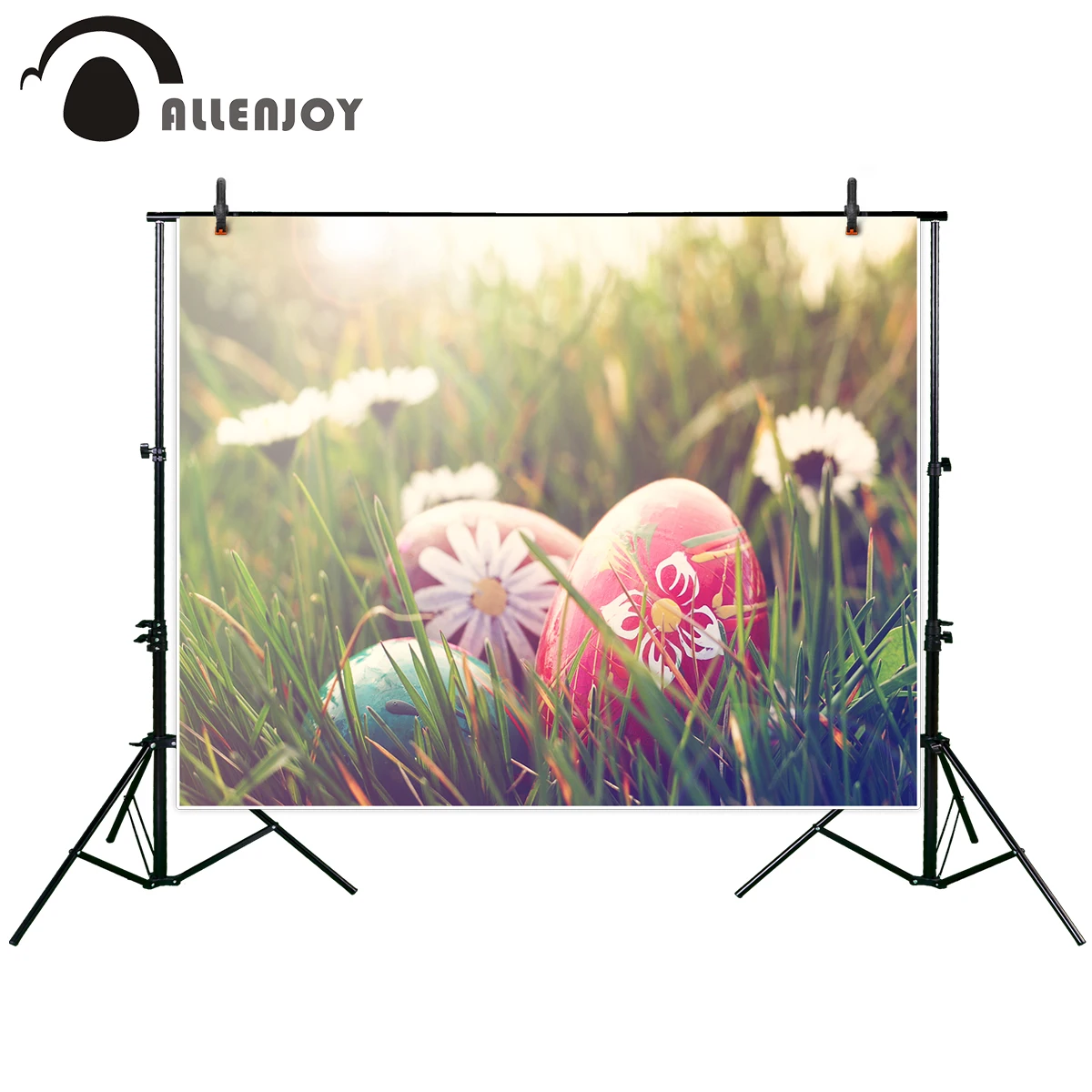 Allenjoy фон для фотосъемки пасхальные яйца ромашки в траве Солнечный свет светлый