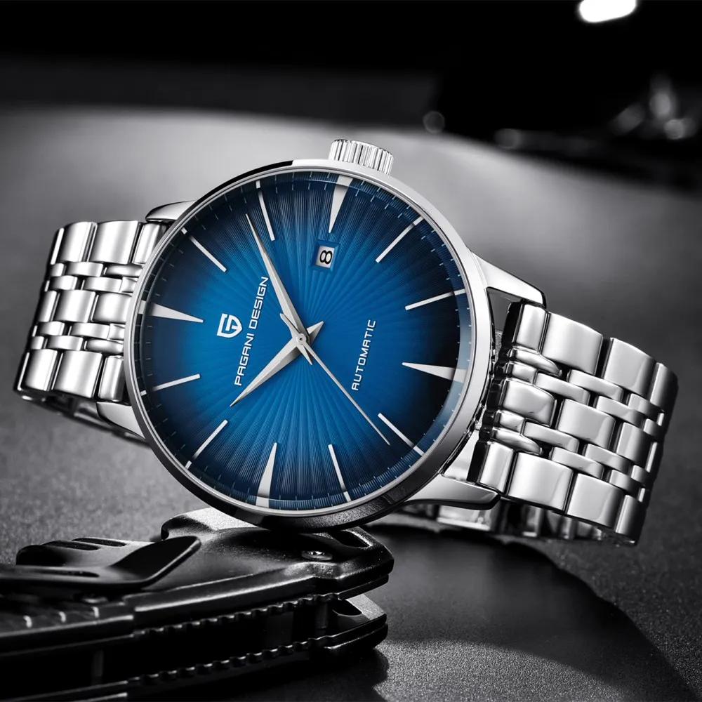 PAGANI DESIGN Top Brand Men Watch Luxury Automatic Mechanical Stainless Steel Simple Style Watches Clock Relogio Masculino | Наручные