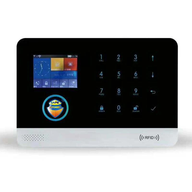 Новая домашняя сигнализация черного цвета Wi-Fi GSM 3G GPRS с бесплатным приложением