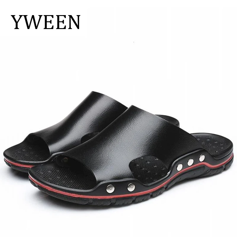 YWEEN/ ; мужская пляжная обувь; Вьетнамки; мужская повседневная обувь на плоской подошве; Сланцы на лето для мужчин; большие размеры eur37-eur47