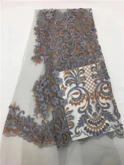 Оптовая продажа новейшая сетчатая африканская 3D Цветочная кружевная ткань