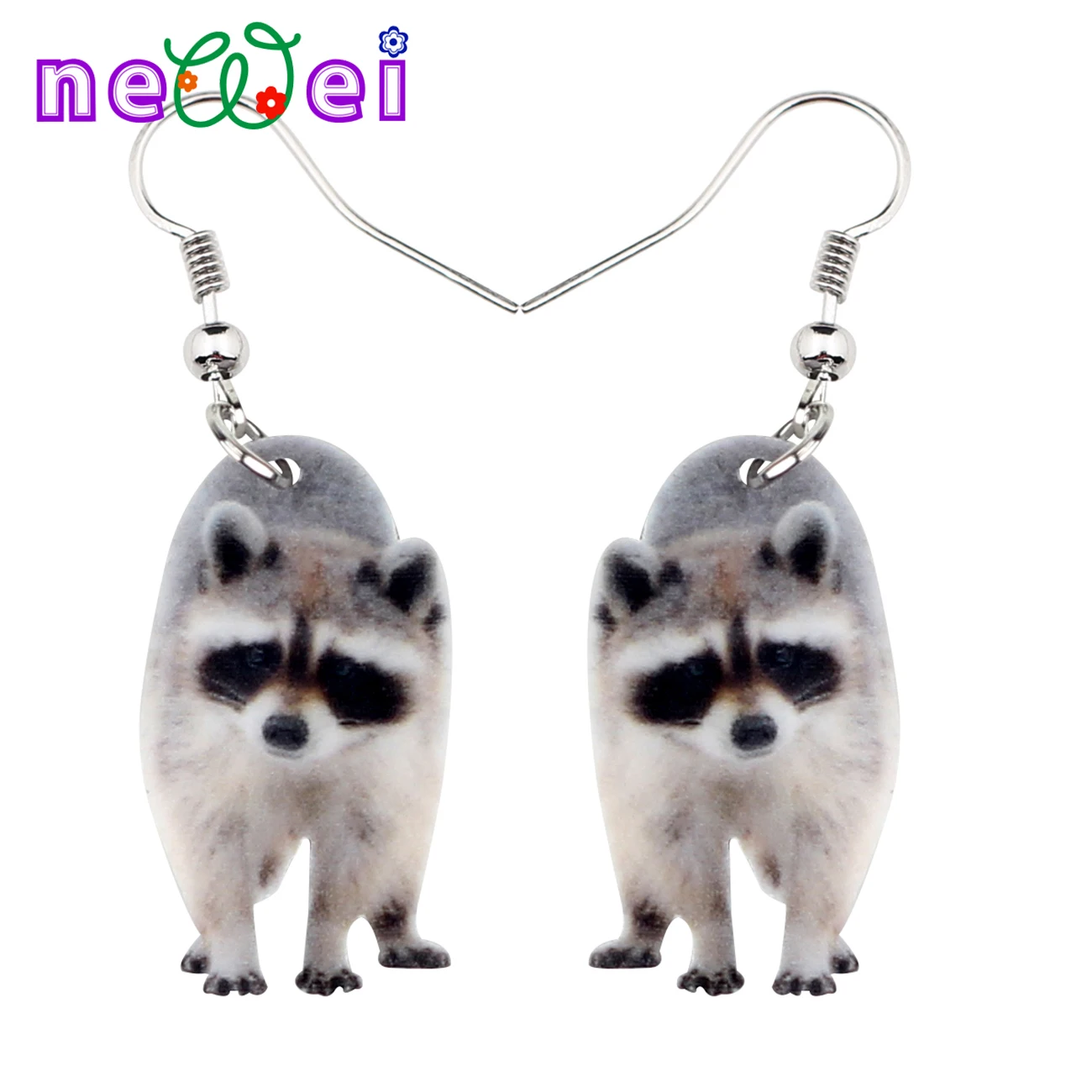 NEWEI акриловые сладкие серьги из енота Ringtail Висячие милые дикие животные