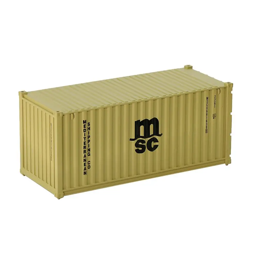 MSC C8726 1 шт. 20 футов грузовой контейнер HO Масштаб 1: 87 20 футов контейнер модель железнодорожной линии макет - Цвет: MSC