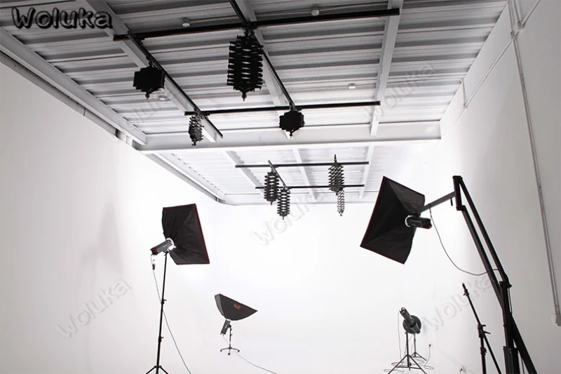 Фотостудия потолочная рельсовая система фотография 2,7 м* 1 м 4 рельса трек оборудование стрелы двойной шкив потолок серии CD05 T10