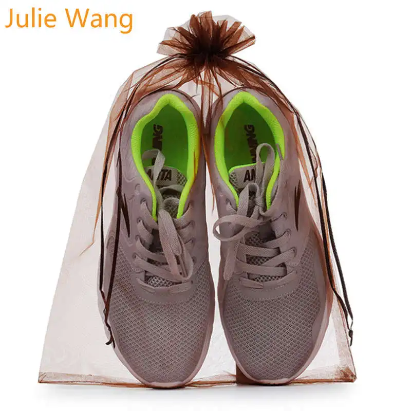 Julie Wang 5 шт. 30*40 см шифоновые ювелирные сумки органза вуаль Упаковка Сумка на год, день рождения, Рождество, Свадебная вечеринка, подарочная сумка