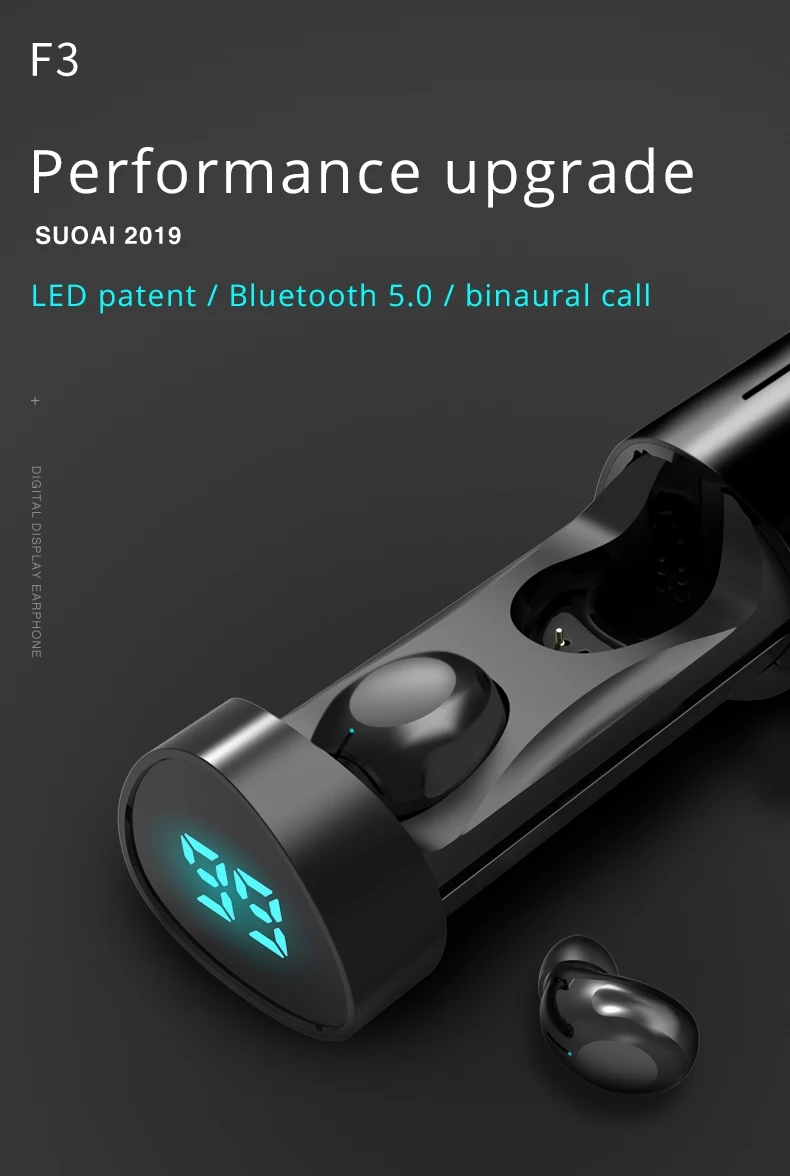 Портативный мини TWS беспроводной Bluetooth 5,0 Наушники Hi-Fi стерео гарнитура IPX5 Водонепроницаемый спортивный светодиодный гарнитура для телефона