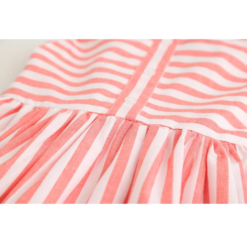 LOVE DD&ampMM Girls Dresses Spring New Children's Simple Comfortable Doll Collar Striped Sleeveless Dress For Girl | Детская одежда