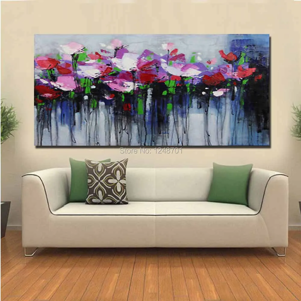 

Large Art Hand Painted Abstract Art Flower Canvas Oil Painting Abstract Flower Wall Picture Living Room Bedroom Home Wall Decor