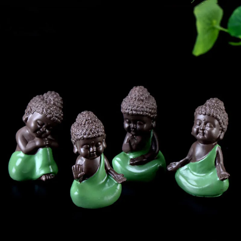 4 шт./компл. маленькая статуя Будды статуэтка монаха татагата Индия Йога мандала