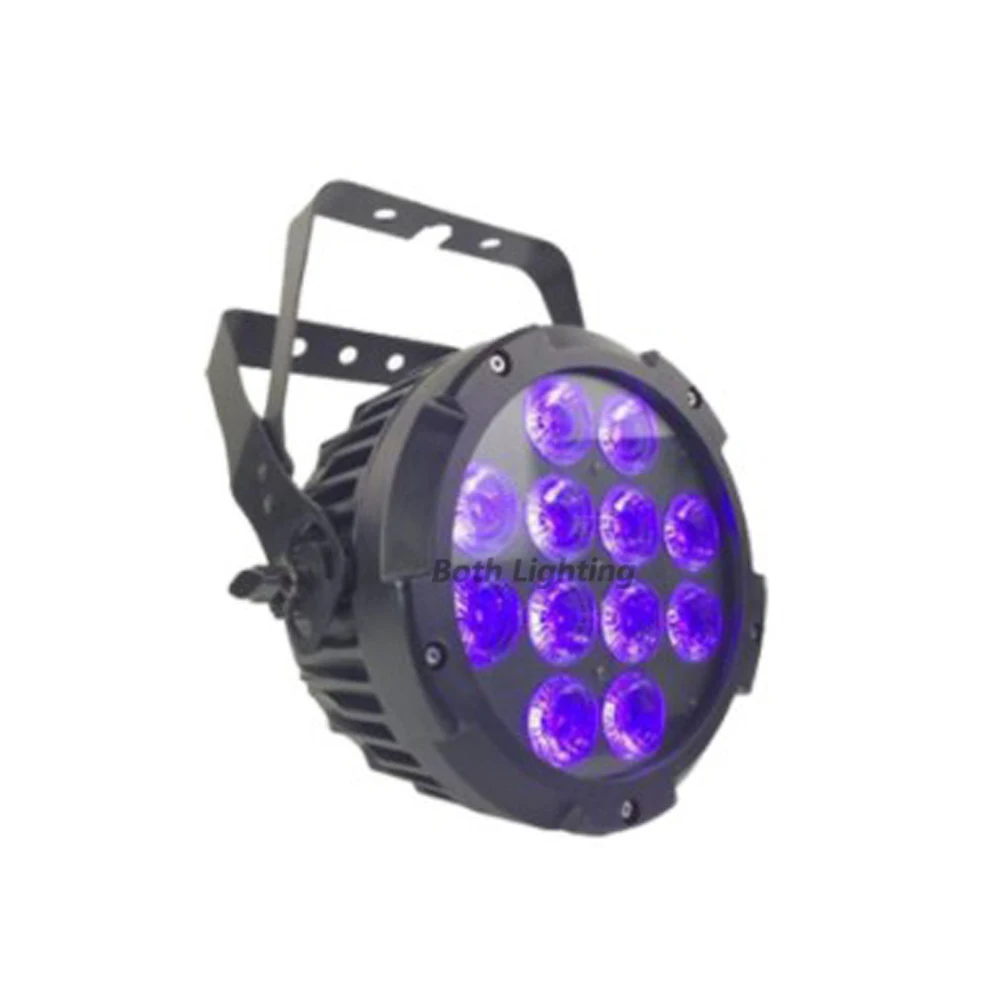 IP65 Водонепроницаемый светодиодный тонкий плоский светильник Par 12x12W RGBAW UV 6 в 1 DMX512