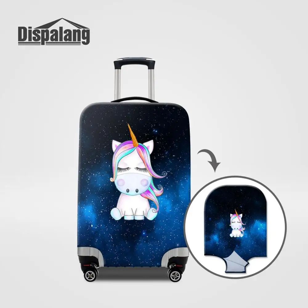 Luggage Cover24 Dispalang милый Единорог эластичный багажный Защитный чехол Детские Мультяшные пылезащитные Чехлы для чемоданов для 18-32 дюймов аксессуары для путешествий - Цвет: Luggage Cover24