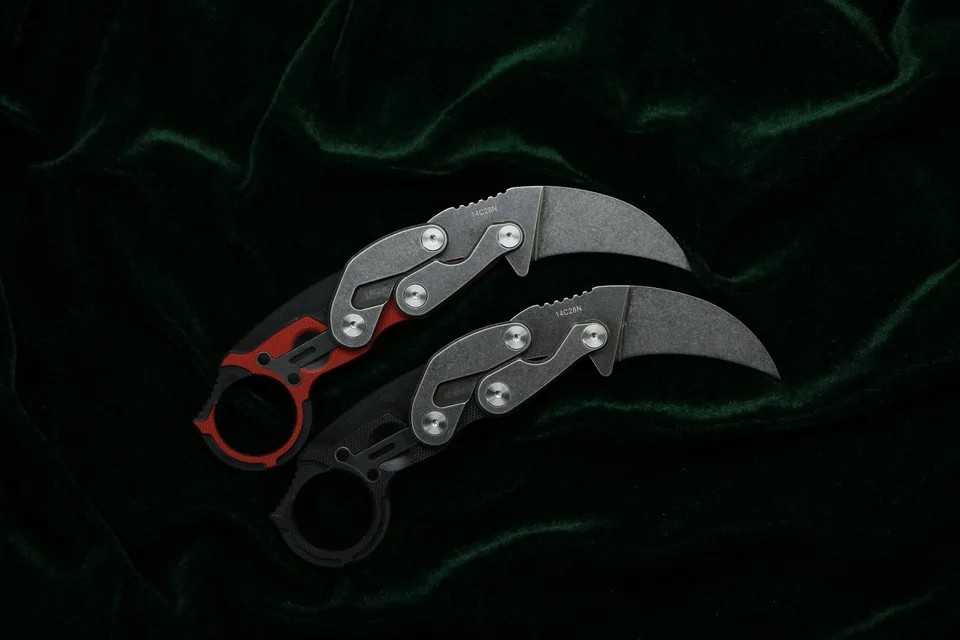 Складной нож Caswell 14C28N со стальным лезвием одна твердая ручка G10