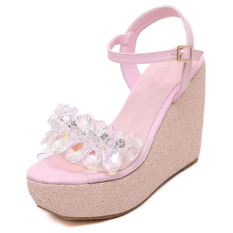 Новинка летняя прозрачная водонепроницаемая обувь женские Босоножки с открытым