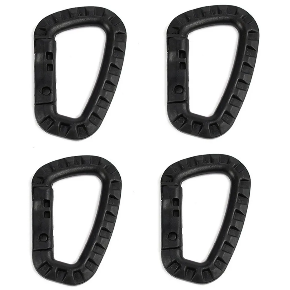 

4PCS Tac Link Camping Equipment Outdoor EDC Muti Tool D Buckle Carabiner Molle Belt Clasp Clip Keychain Snap Hook Hiking Gear