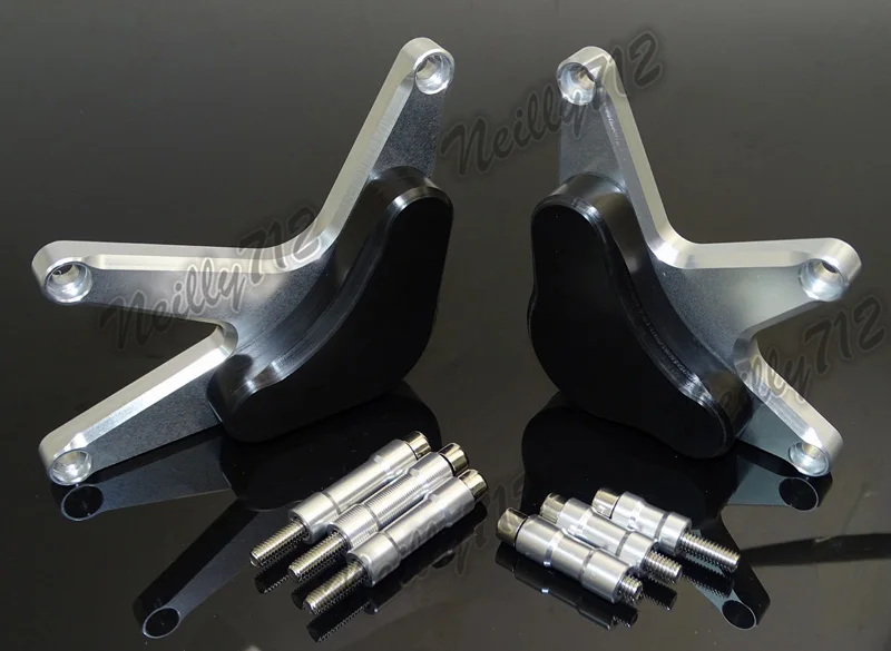 Silver Waase для Honda CBR1000RR CBR 1000 RR 2008 2009 2010 2011 2012 2013- Двигатель статора краш-пад Рамка слайдер протектор - Цвет: Silver