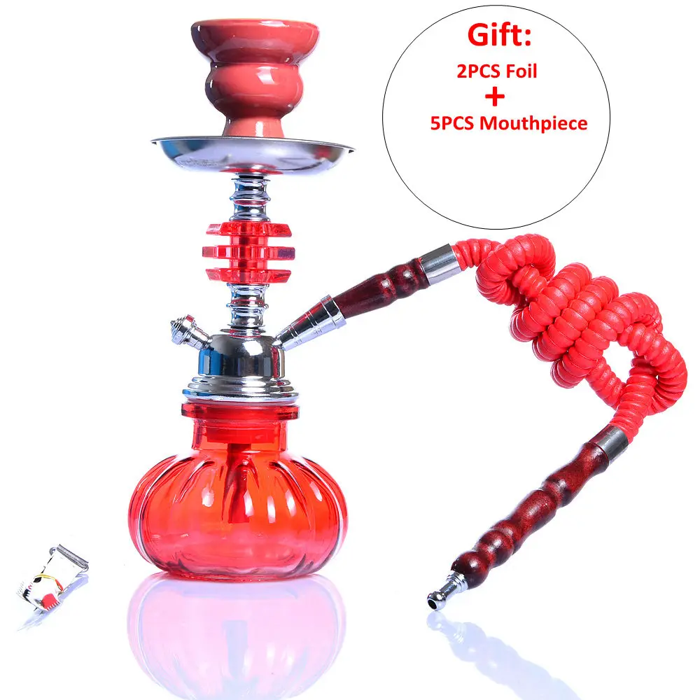 Маленький кальян трубка для кальяна набор Chicha Nargile со шлангом чаша Щипцы поддон для угля Narguile аксессуары для наружного путешествия подарок