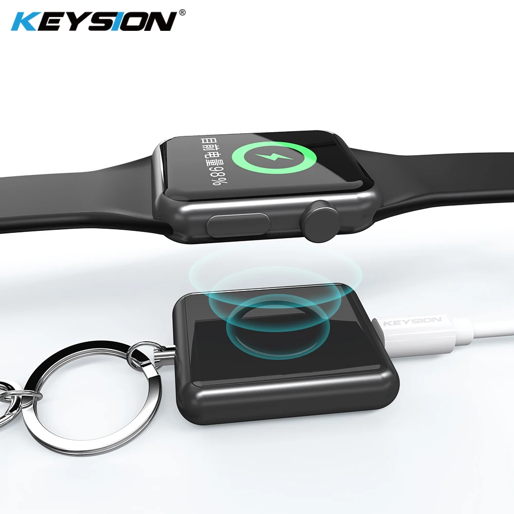 KEYSION Беспроводное зарядное устройство для Apple Watch Series 4 3 2 1 Металл + закаленное